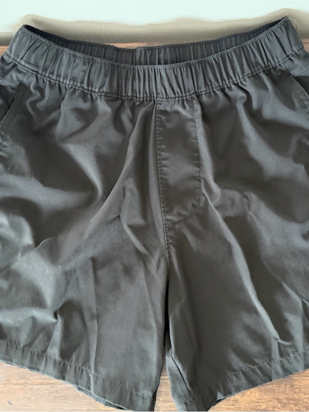 Hollister Black Embroidered Logo Shorts
